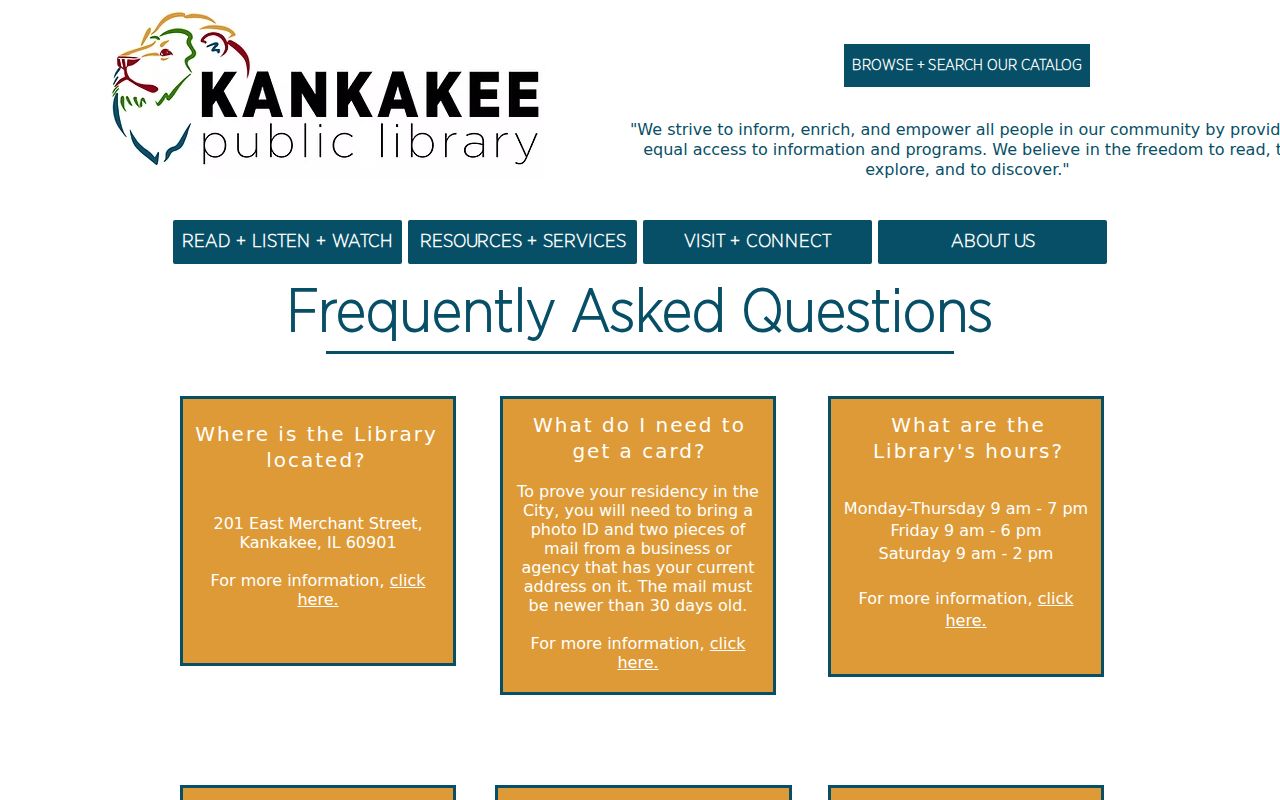 Kankakee Public Library local history and genealogy help page