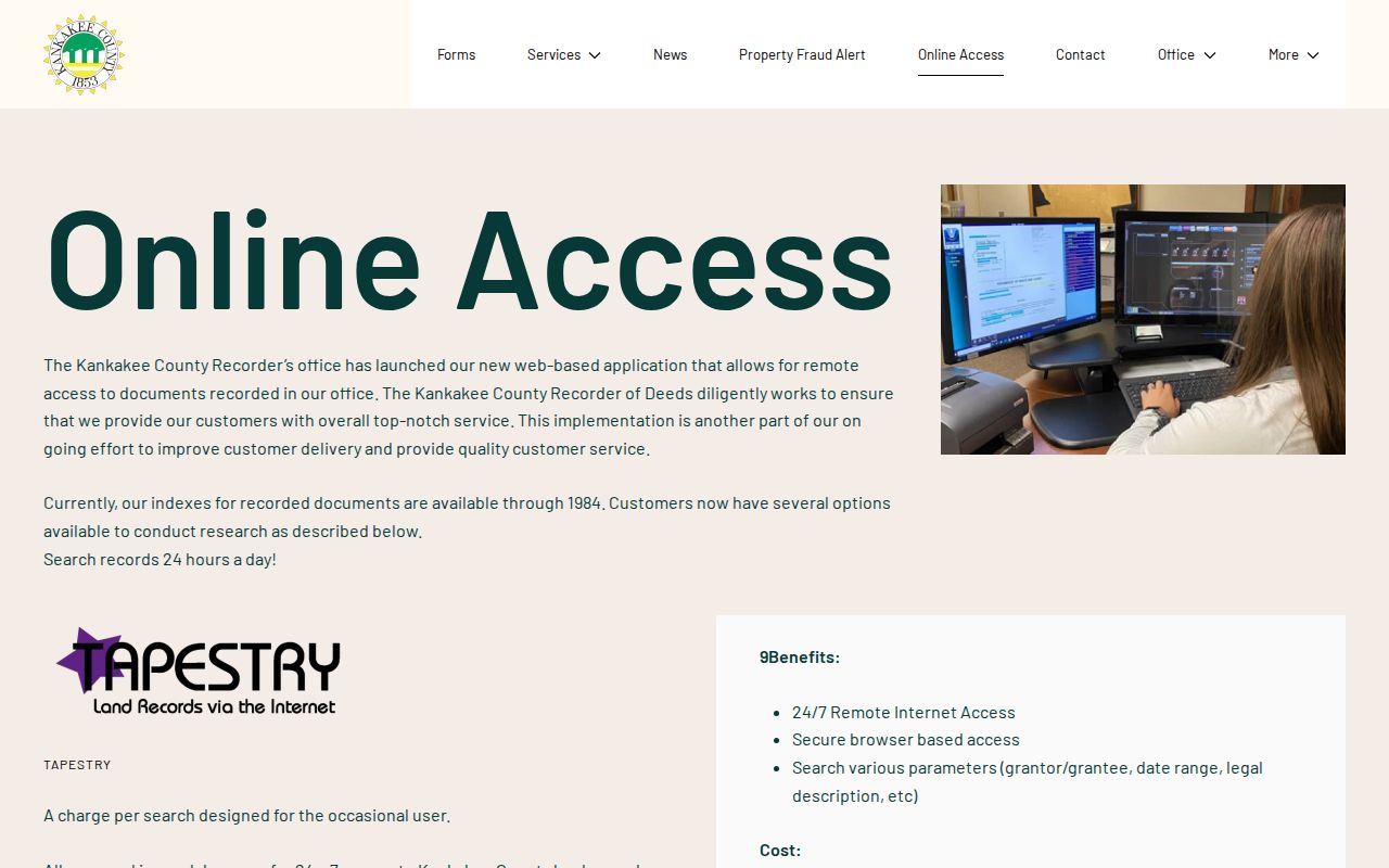 Kankakee residents directory Recorder deed access